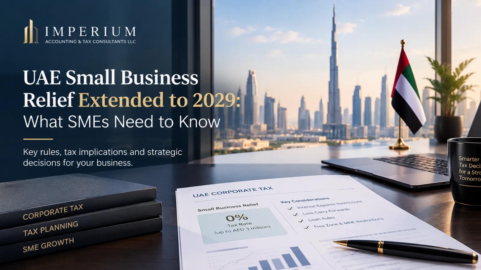 UAE Small Business Relief 2029 tax planning guidance for SMEs